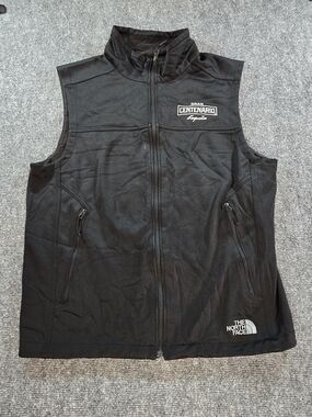 The North Face WindWall Vest Mens M Black Full Zip Softshell Logo Outdoor